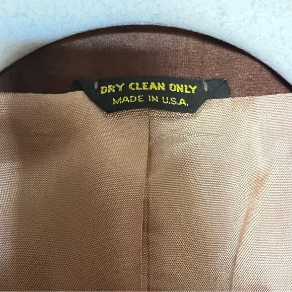 Vintage Pagano West Western Tailored Sports Coat Blazer Brown Suede Made in USA